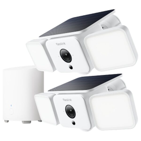 Reolink Home Hub Mini komplektas: 2 arba 4 × Solar Floodlight Cam + Home Hub Mini, 4 MP