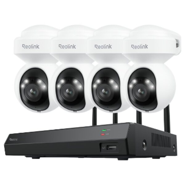 Reolink RLK12-800WPTZ4 WiFi stebėjimo komplektas: įrašymo įrenginys + 4 sukamos kameros, 4K