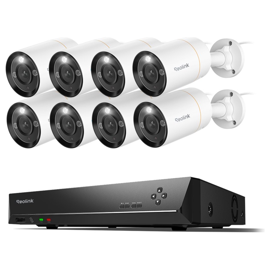 Reolink RLK16-1200B8-A stebėjimo komplektas: 16 kanalų įrašymo įrenginys + 8 kameros, 12 MP