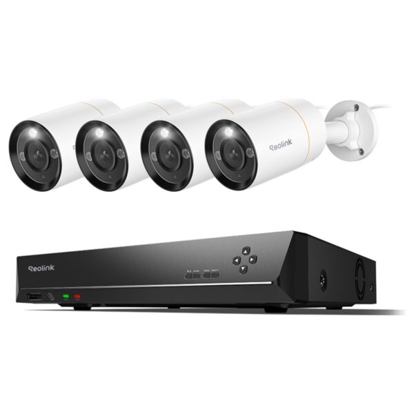 Reolink RLK8-1200B4-A stebėjimo komplektas: 8 kanalų įrašymo įrenginys + 4 kameros, 12 MP