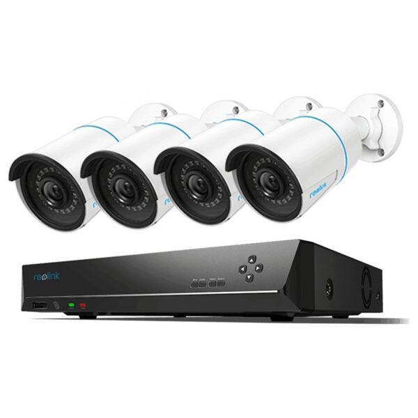 Reolink RLK8-510B4-A stebėjimo komplektas: 8 kanalų įrašymo įrenginys + 4 kameros, 5 MP