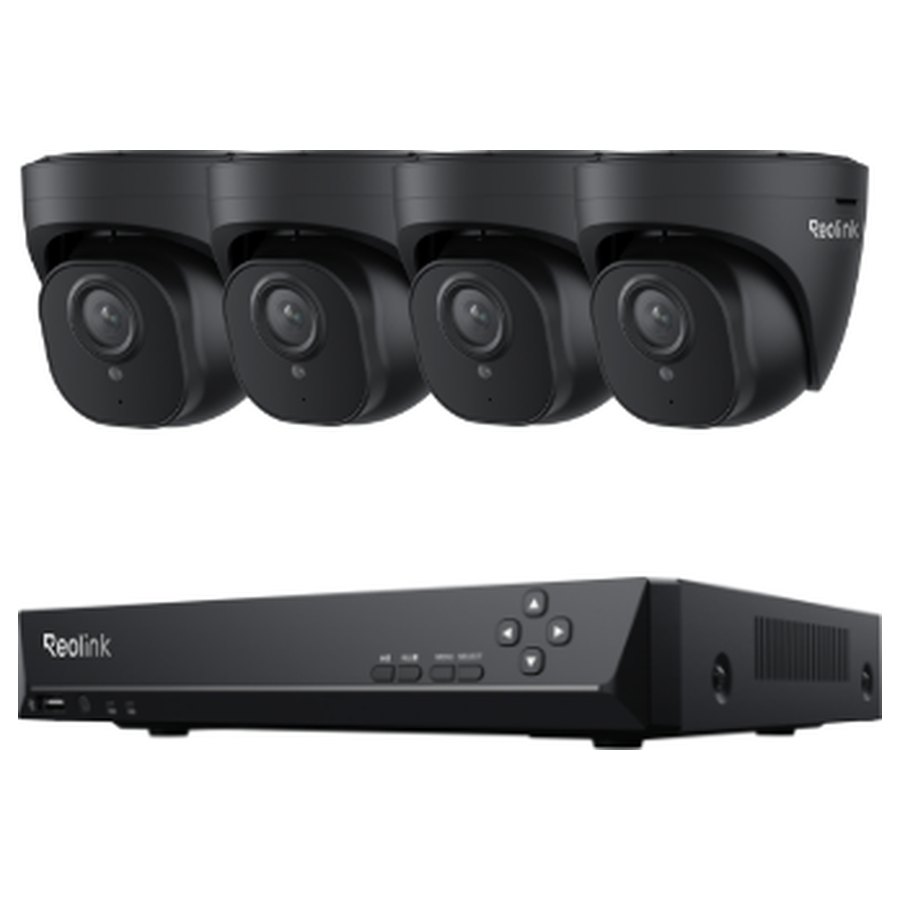 Reolink RLK8-820D4-A stebėjimo komplektas: 8 kanalų įrašymo įrenginys + 4 kupolinės kameros, 4K
