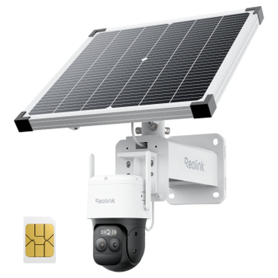 Reolink TrackMix LTE Plus 2 4G stebėjimo kamera su saulės baterija ir išoriniu akumuliatoriumi, 4 MP
