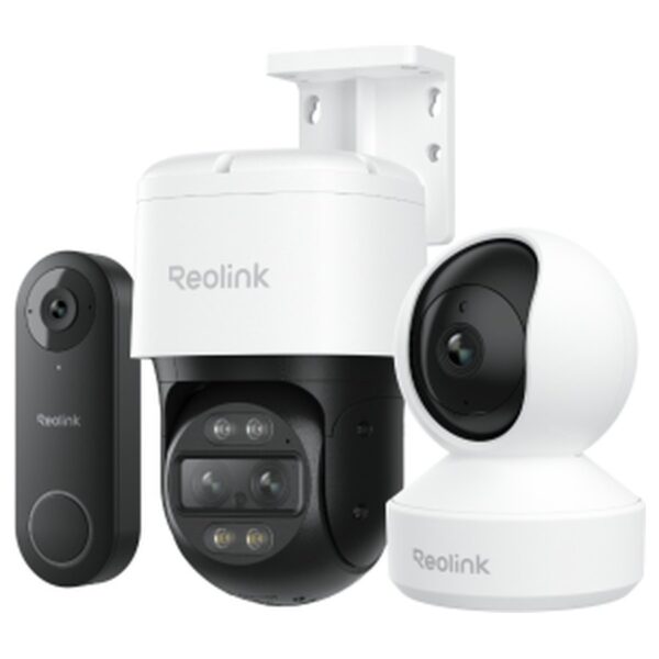 Reolink Whole-Home Essential stebėjimo komplektas: vidaus kamera, lauko kamera ir vaizdo durų skambutis, 3 įrenginiai