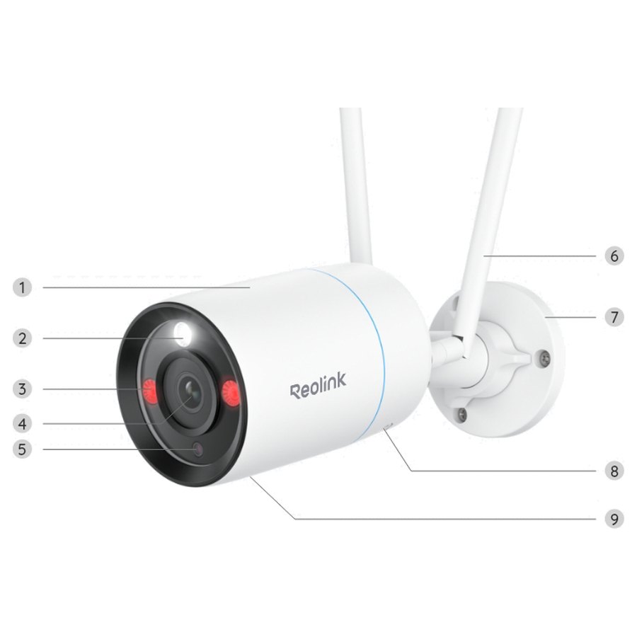 Reolink RLC-810WA vaizdas iš priekio