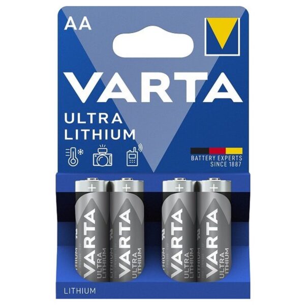 Varta Lithium AA ličio baterijos medžioklinei kamerai, 4 vnt.
